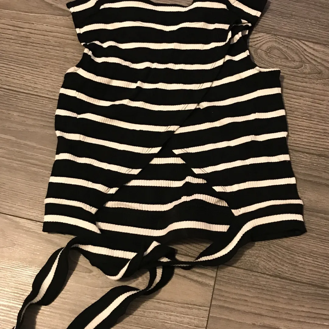 Striped Tank Top With Tie Back photo 3