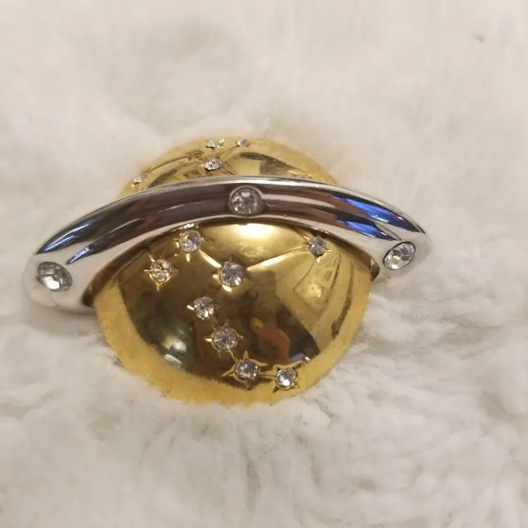 Gold And Silver Diamond Pin/broach(?) photo 1