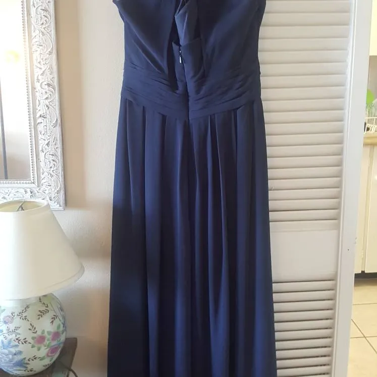 Navy Blue Bridesmaid Dress - Bill Levkoff - size 2 photo 5