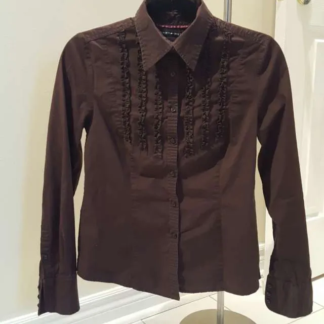Tommy Hilfiger Brown Button Up photo 1