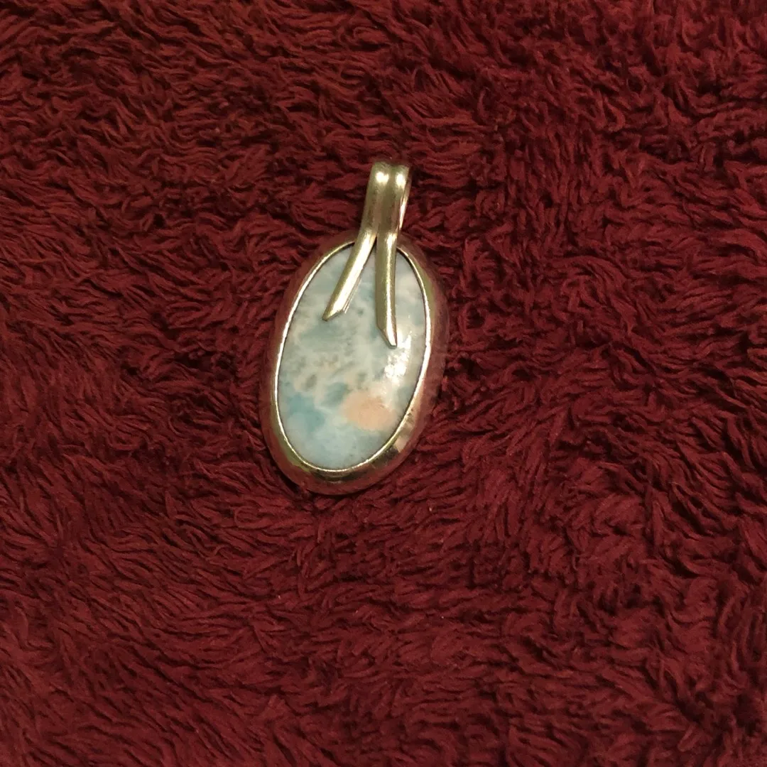 Semi Precious Stone Silver Pendant photo 1