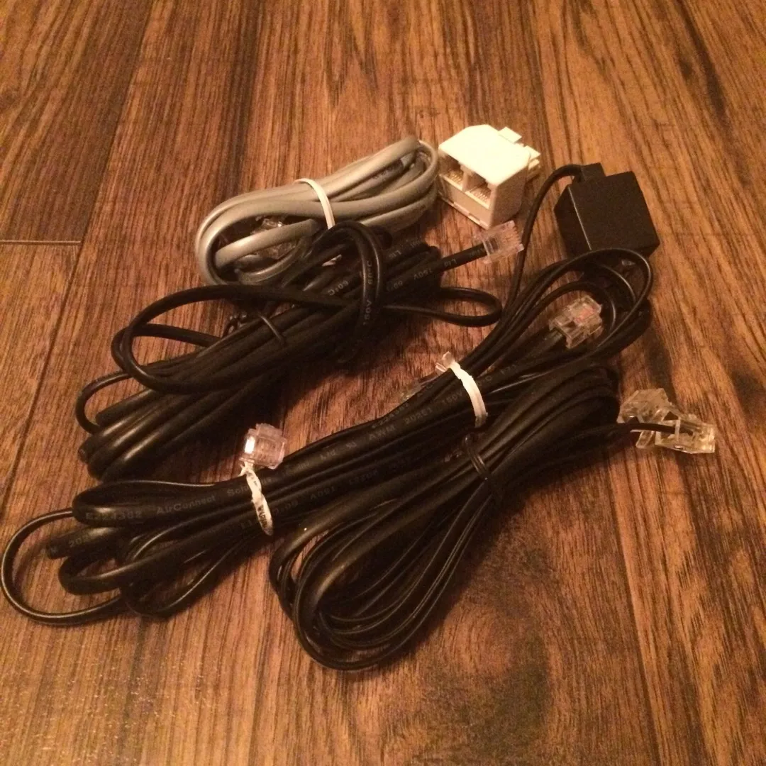 Telephone Landline Phone Cable And Splitter photo 1