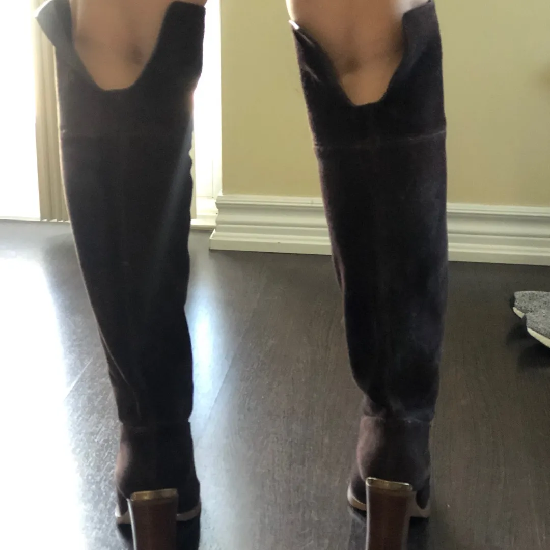 Michael Kors Brown Suede Knee High Boots photo 3