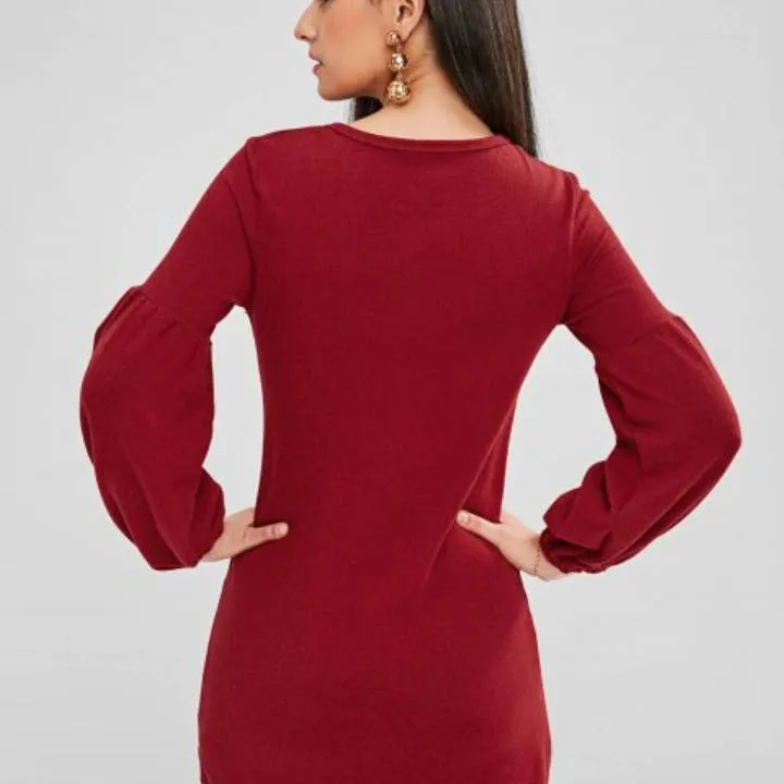 BNWT Red Sweater Dress photo 4