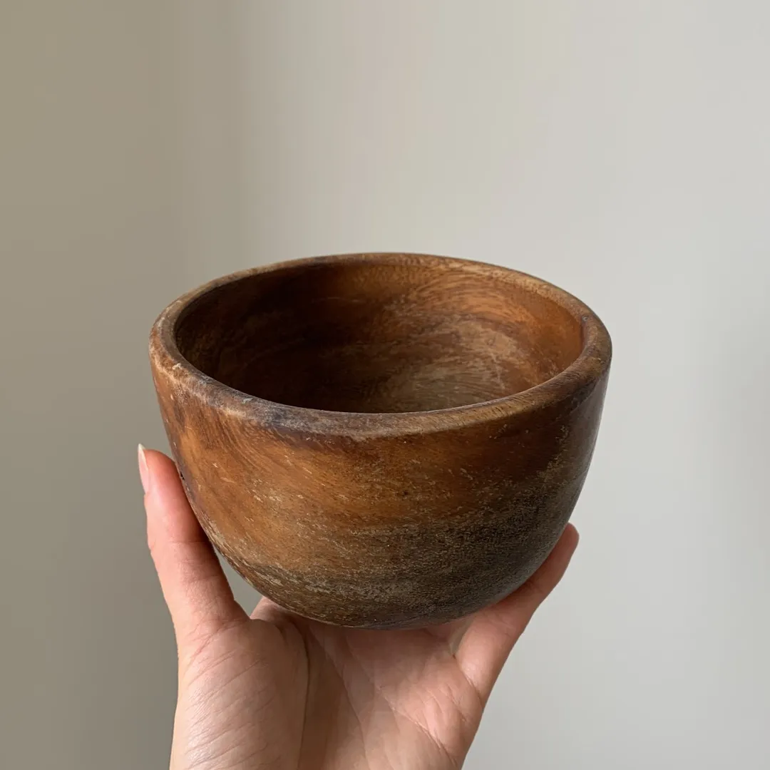 Vintage Small Wooden Bowl photo 1