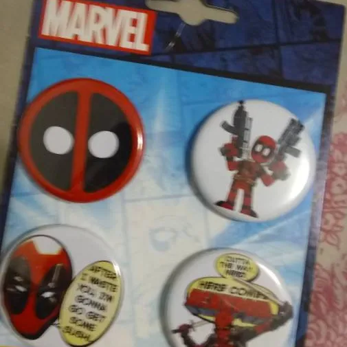 Deadpool Button 4 Pack photo 1