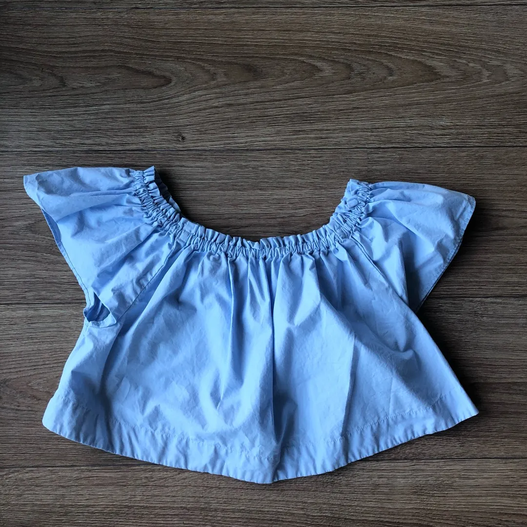 Wilfred Off The Shoulder Blue Crop (Small) photo 1