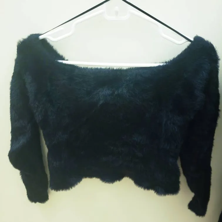 Fuzzy Crop sweater photo 1