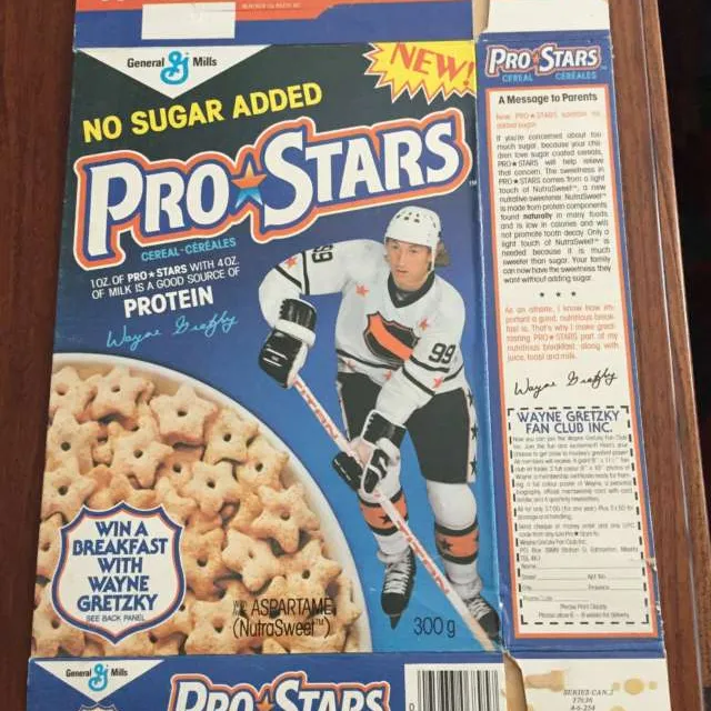 Wayne Gretzky Cereal Box 1984 photo 1