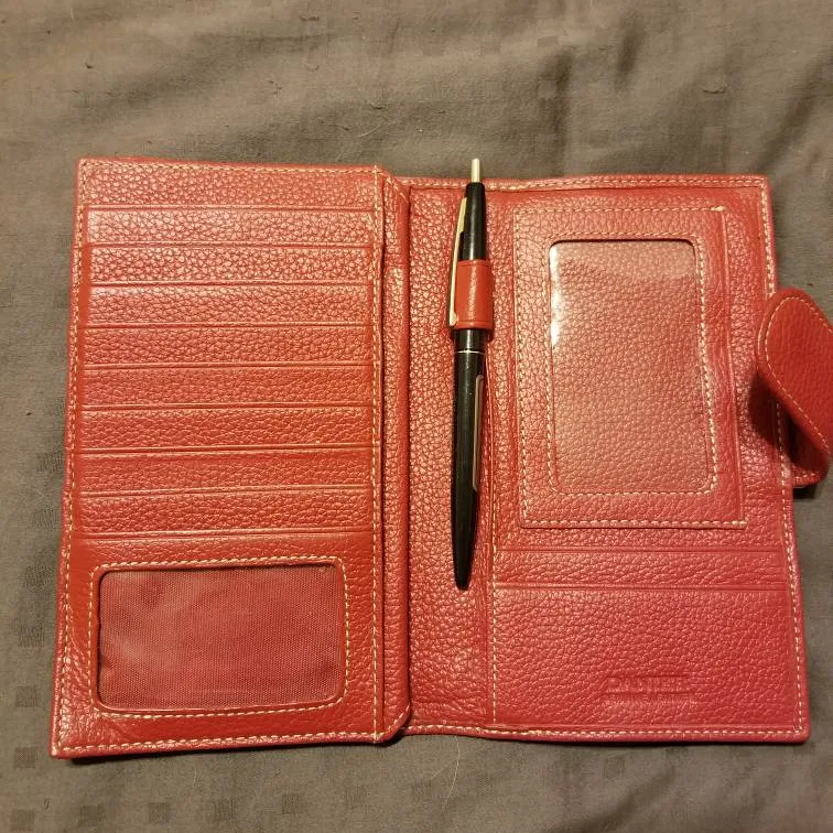 EUC - Authentic Red Leather Danier Wallet photo 4