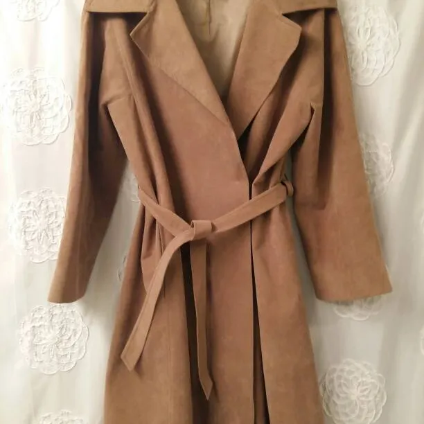 Vintage Camel Microsuede Trench photo 1