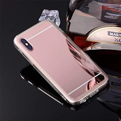 Rose Gold Mirror Phone Case for iPhone X or XS photo 3