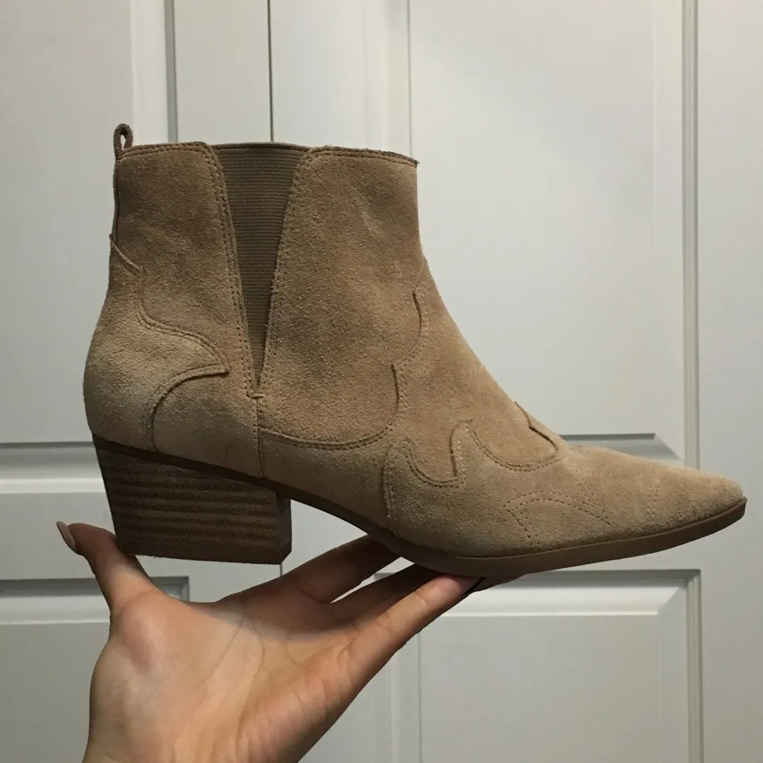 Nine West Suede Western Ankle Boots photo 1