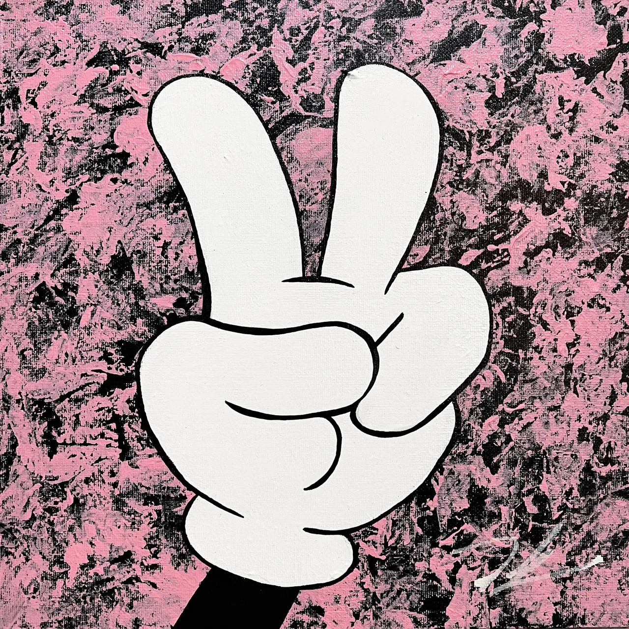 Mickey Mouse Peace Sign Painting photo 2