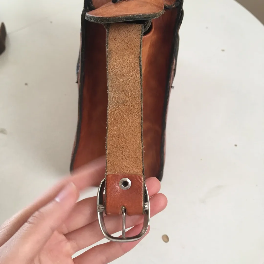 vintage leather purse photo 5