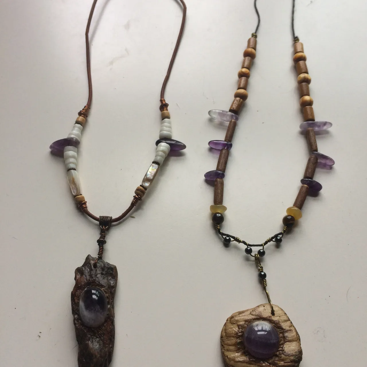 Handmade amethyst necklace photo 1