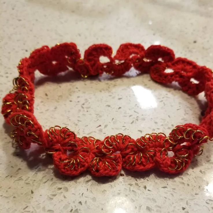 Brand New Red and Gold Choker Necklace photo 1