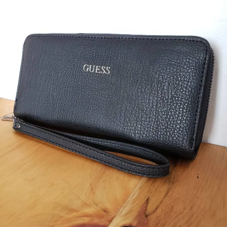 Guess Black Faux Leather Wallet Clutch photo 1