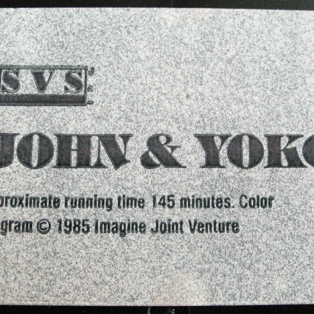 JOHN & YOKO : A LOVE STORY VHS Tape photo 6