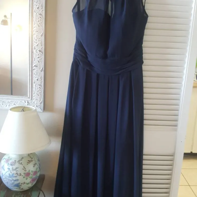 Navy Blue Bridesmaid Dress - Bill Levkoff - size 2 photo 3