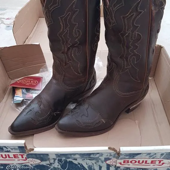Boulet Cowboy Boots, US6.5 photo 5
