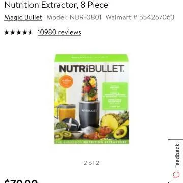 NUTRIBullet  Silver Magic Bullet Superfood Nutrition Extractor photo 8