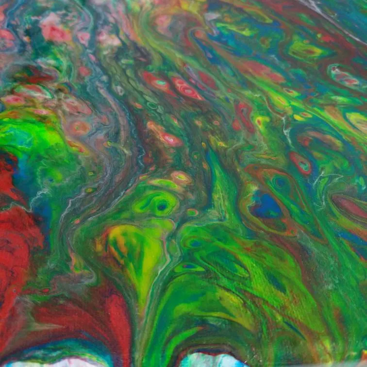 Super Glossy Acrylic Paint Pour Creation, With Resin photo 7