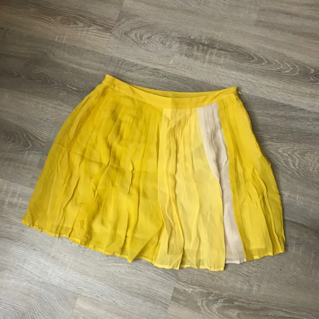 Joie 100% Silk Yellow Skirt photo 1