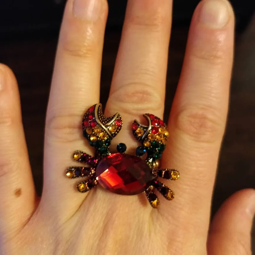 Bejeweled Crab Ring photo 1