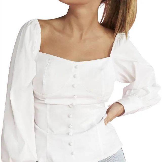 BNWT UO white blouse photo 1