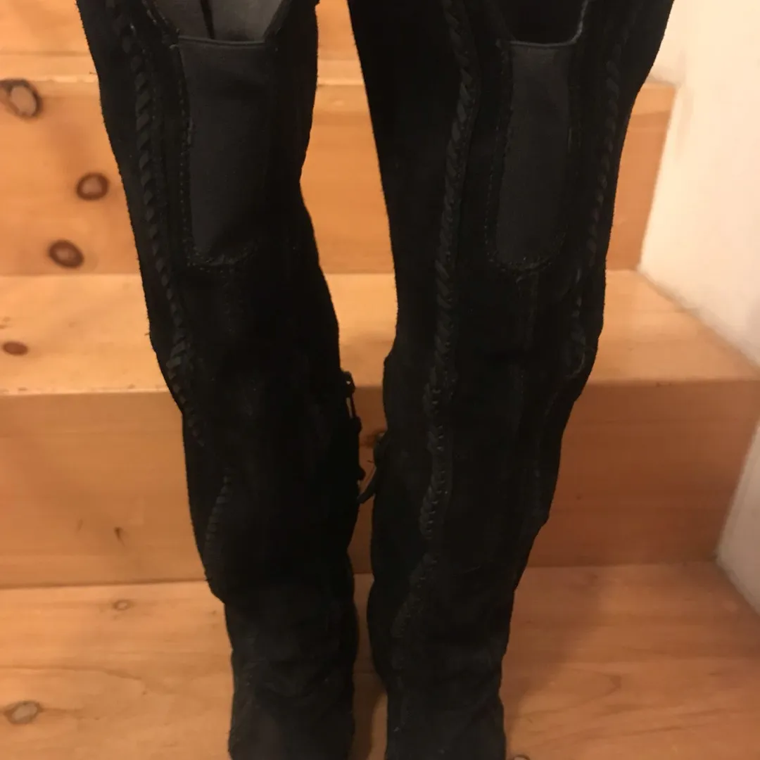 Free People Black Suede Boot photo 4