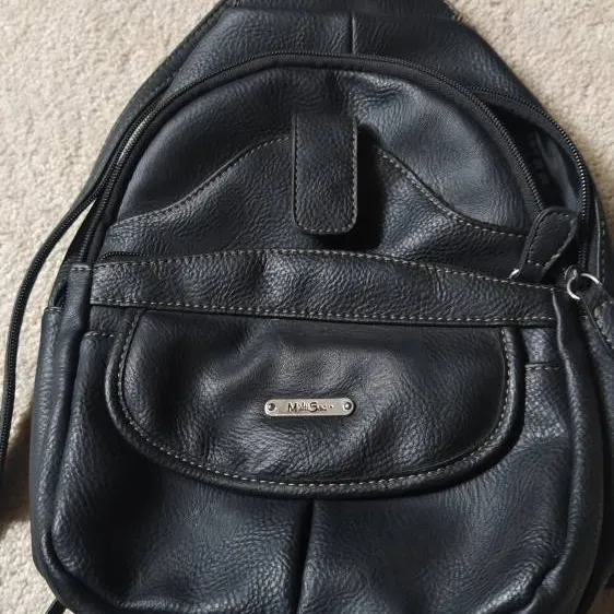 Leather Backpack Purse photo 1