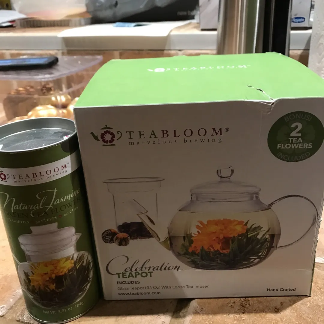 Blooming Flower Teapot Teabloom And Extra Tea Flowers photo 1