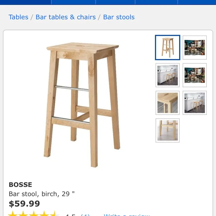 IKEA Bar Table & Stool photo 3