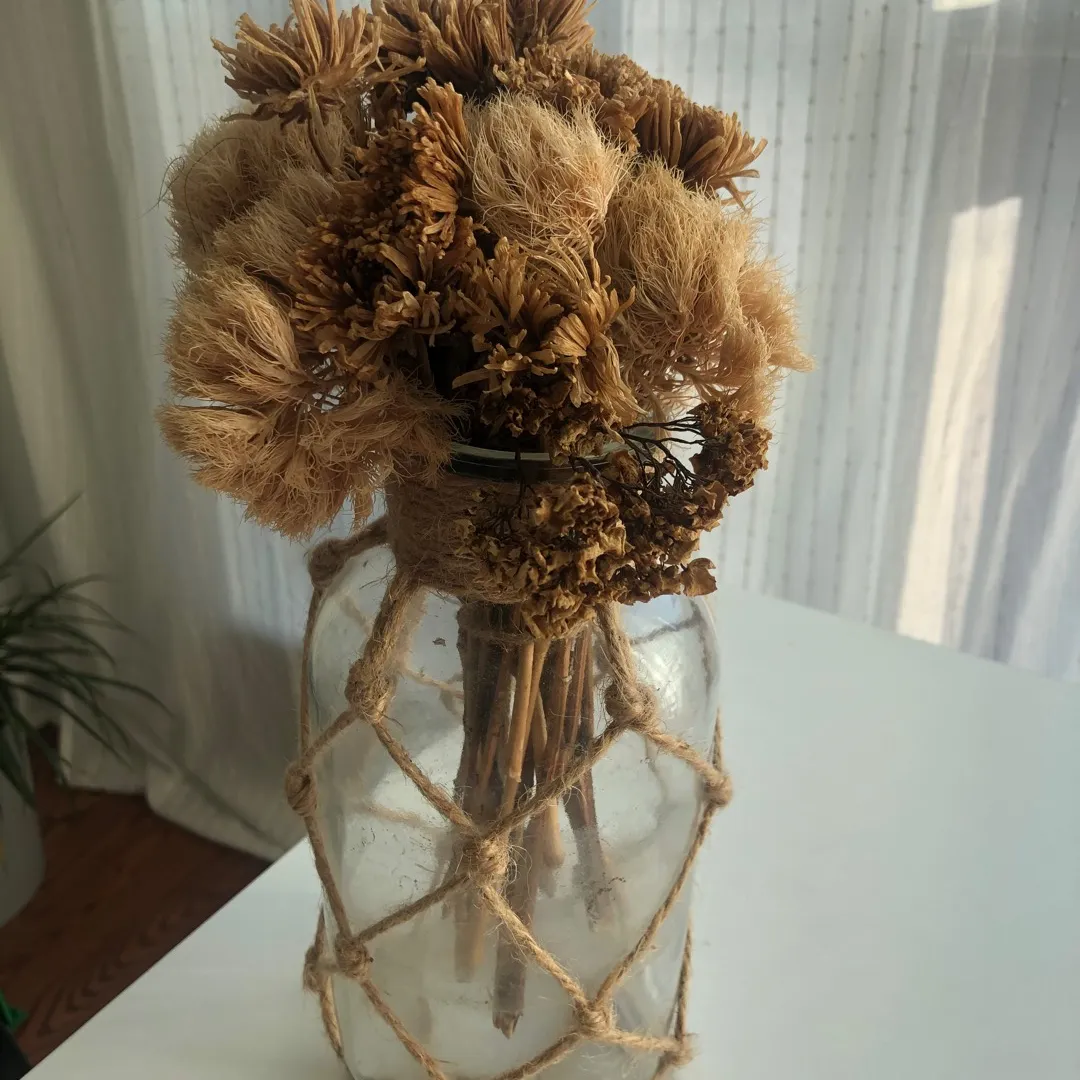 Dried Flowers + Rope Vase photo 1