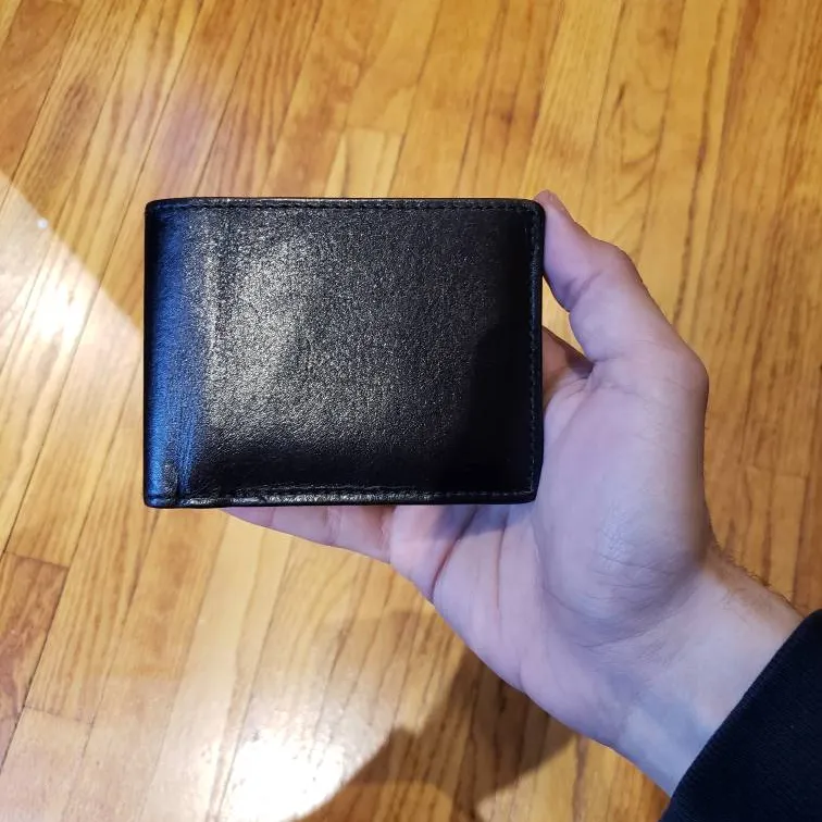 Bifold Black Leather Wallet photo 1
