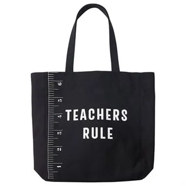 Teachers Rule Canvas Tote Bag photo 1