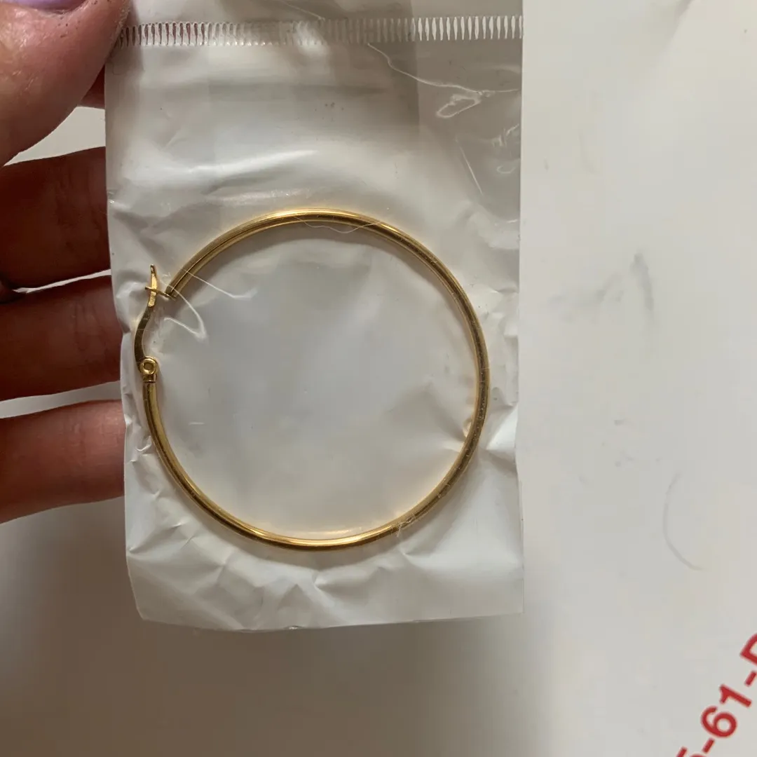 Gold Plated Hoop Earrings photo 1