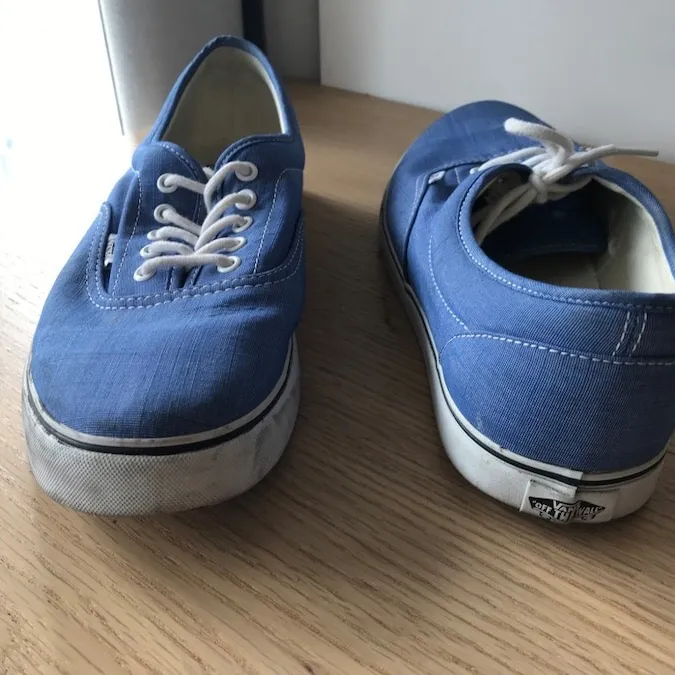 VANS size 12 mens blue slip on shoes photo 3