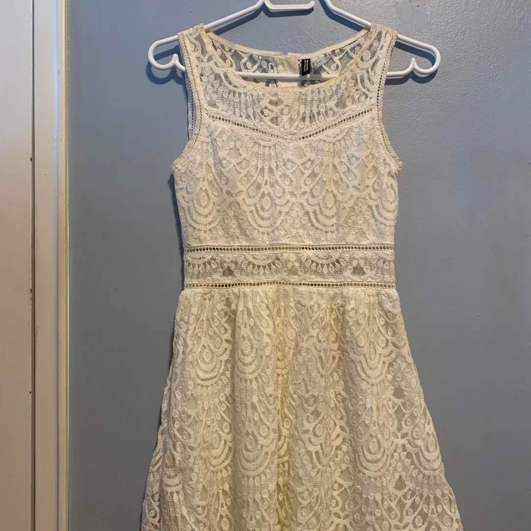 Short White Lace Dress photo 1