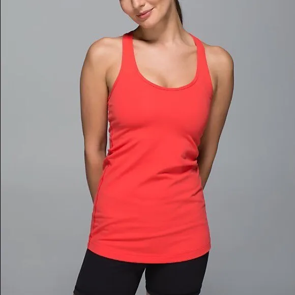 Lululemon Cool Racerback in Red (size 6) photo 1