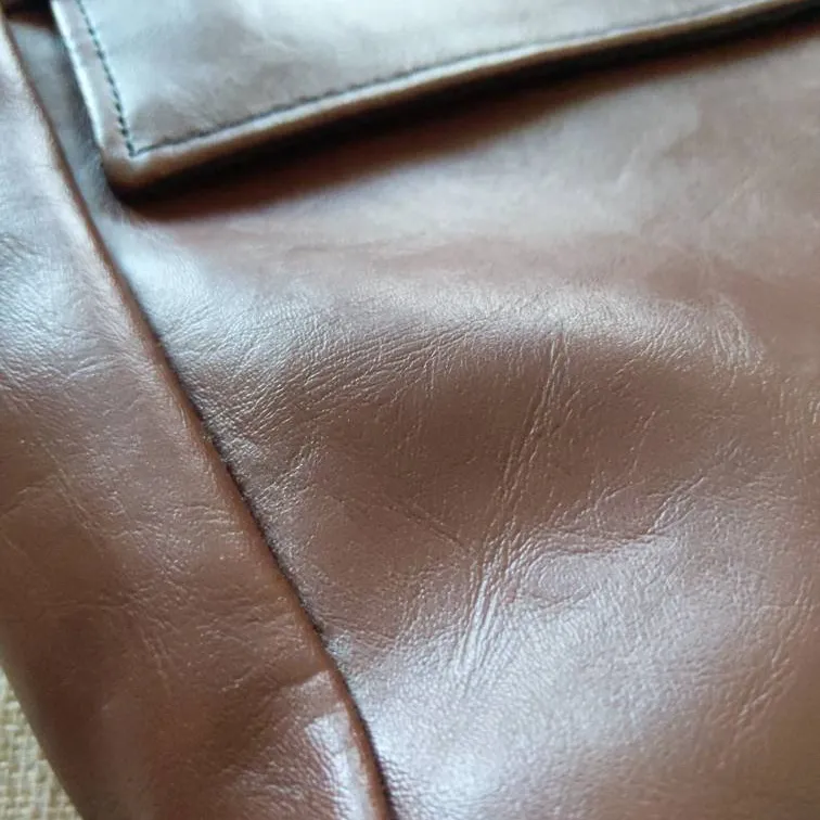 🎁 Vegan Leather Backpack, chocolate-brown, handmade photo 4