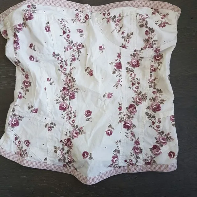 Strapless Floral Corset Top ~free for pickup~ photo 1