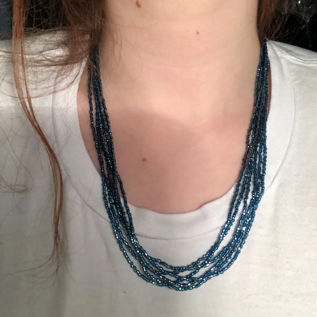 Handmade blue necklace! photo 1