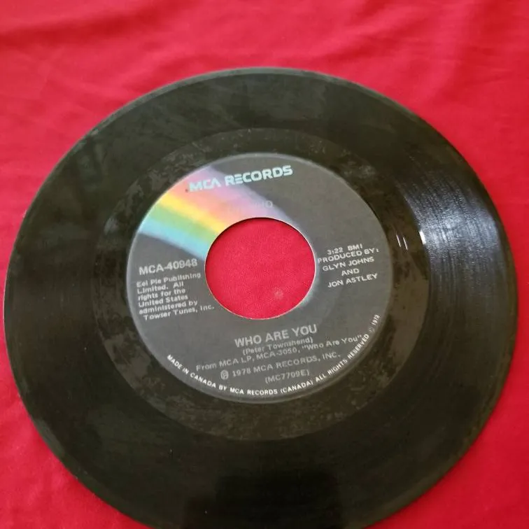 Classic Vinyl 45 Record - The Who photo 1