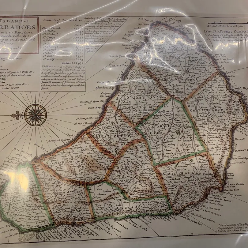 Art Print Of Barbados Map photo 1