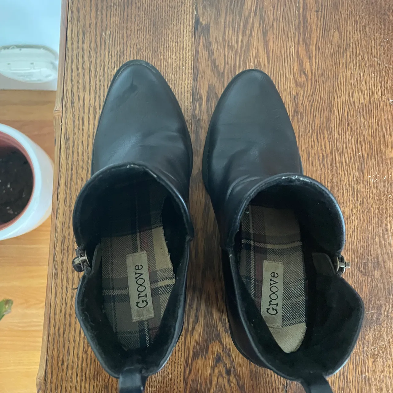 Black chunky heel booties - size 8 photo 5