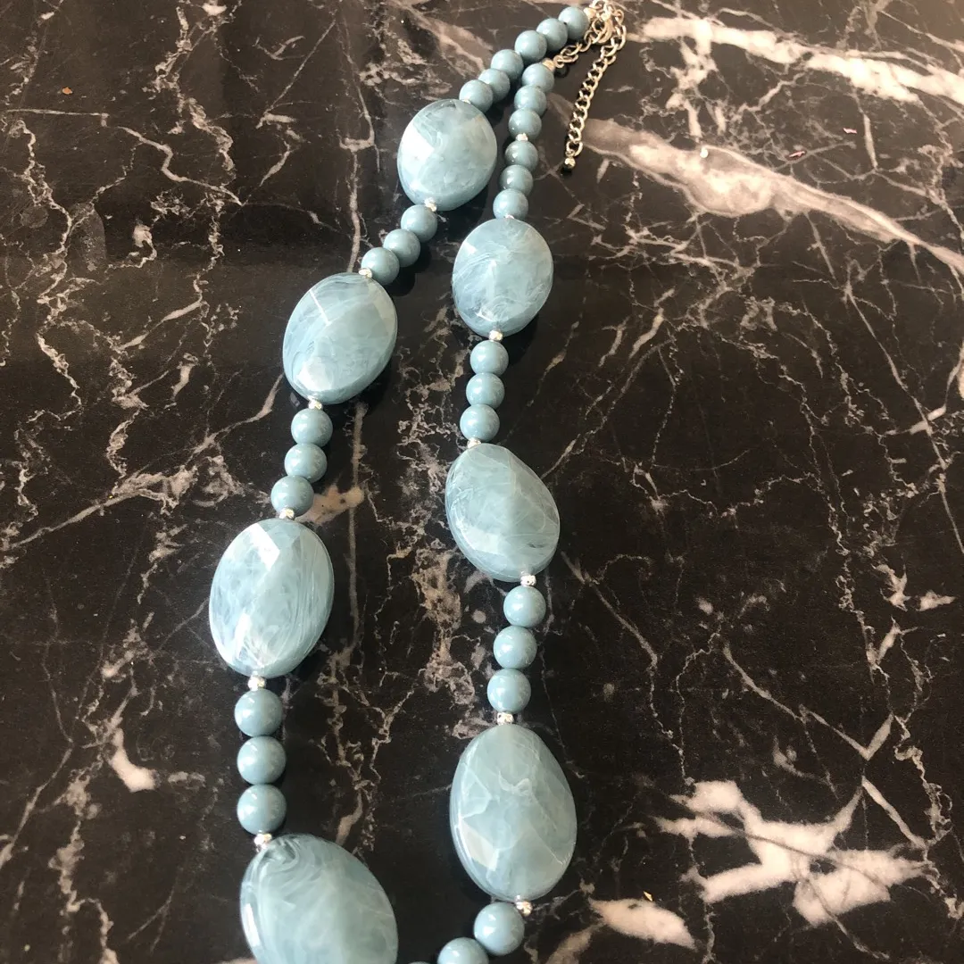 Teal Marble Necklace photo 1