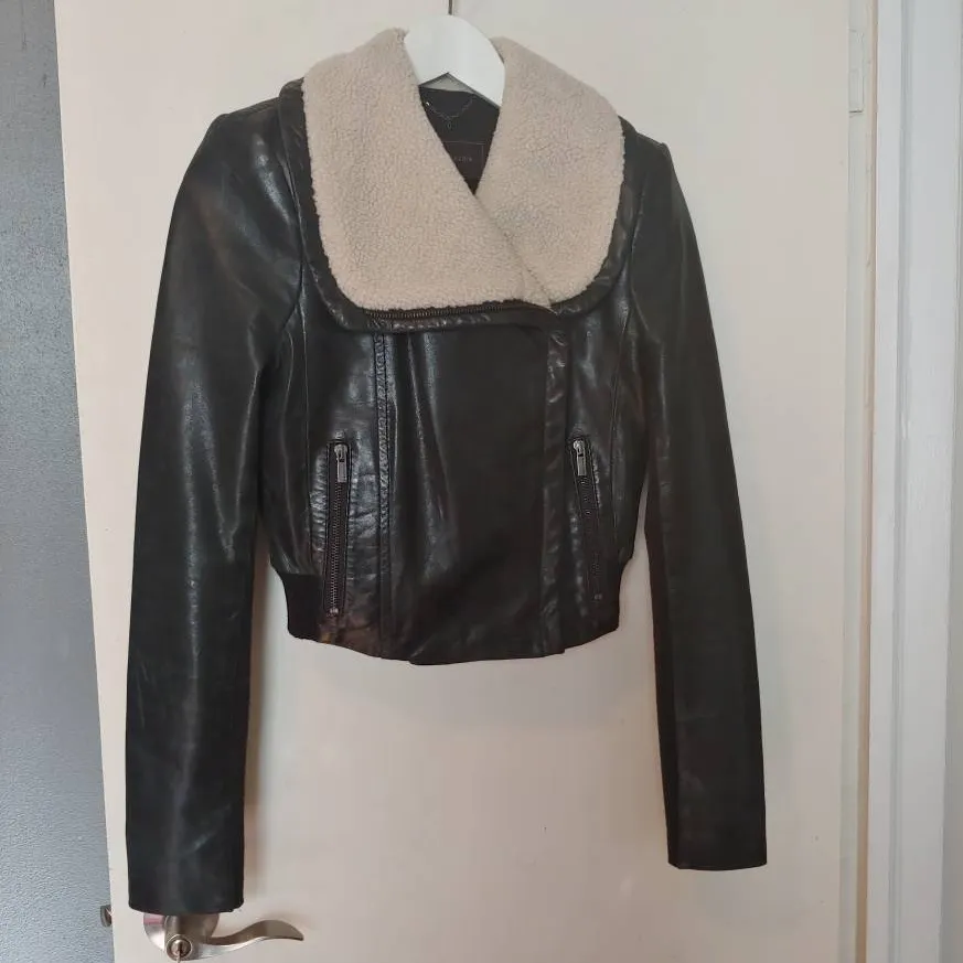 Xs Bcbg Leather Jacket photo 4
