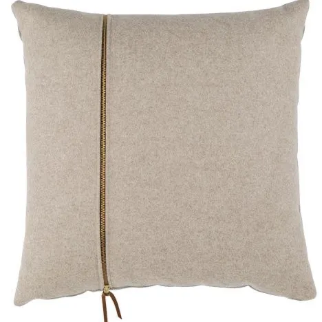 Denim/Wool Zipper Slate Throw Pillow, Grey, Williams Sonoma photo 1